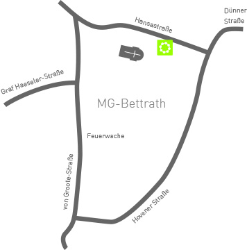 Standort der Praxis Hansastrasse 33